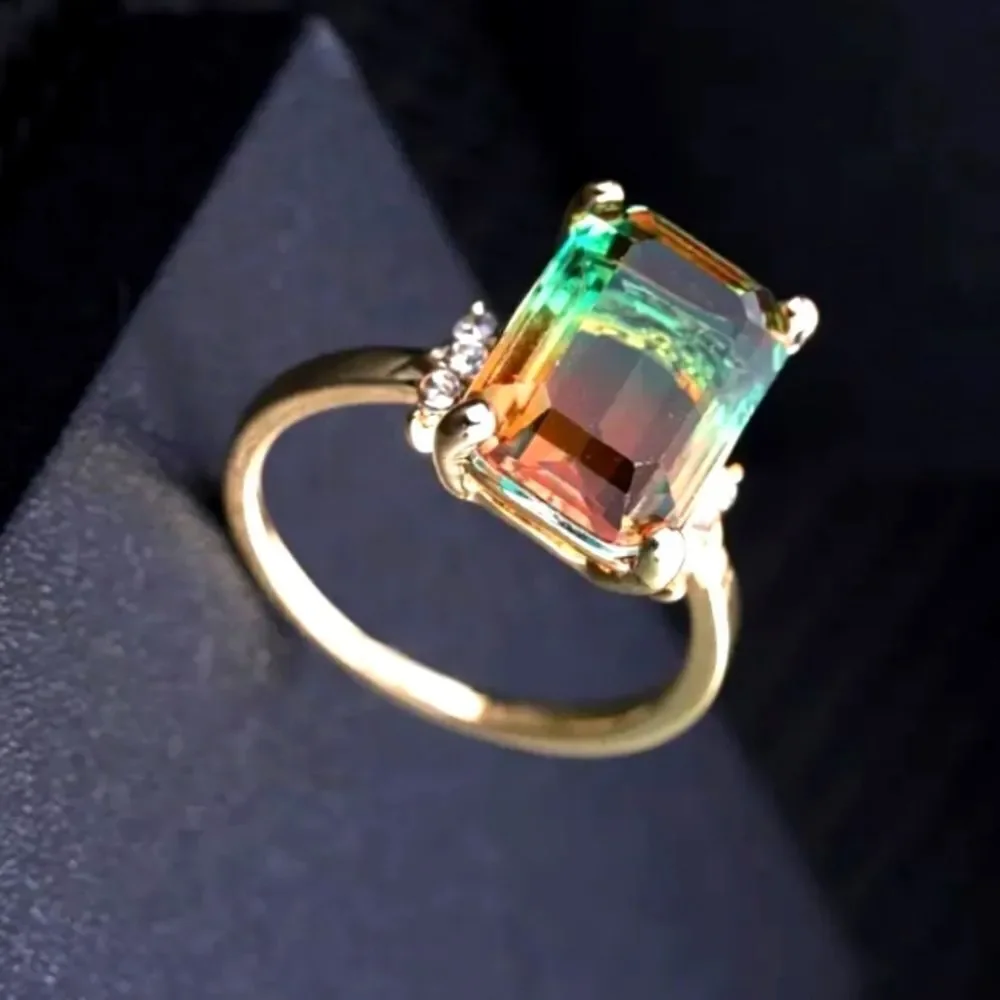 Women's Elegant, Colorful Statement Ring Size 6